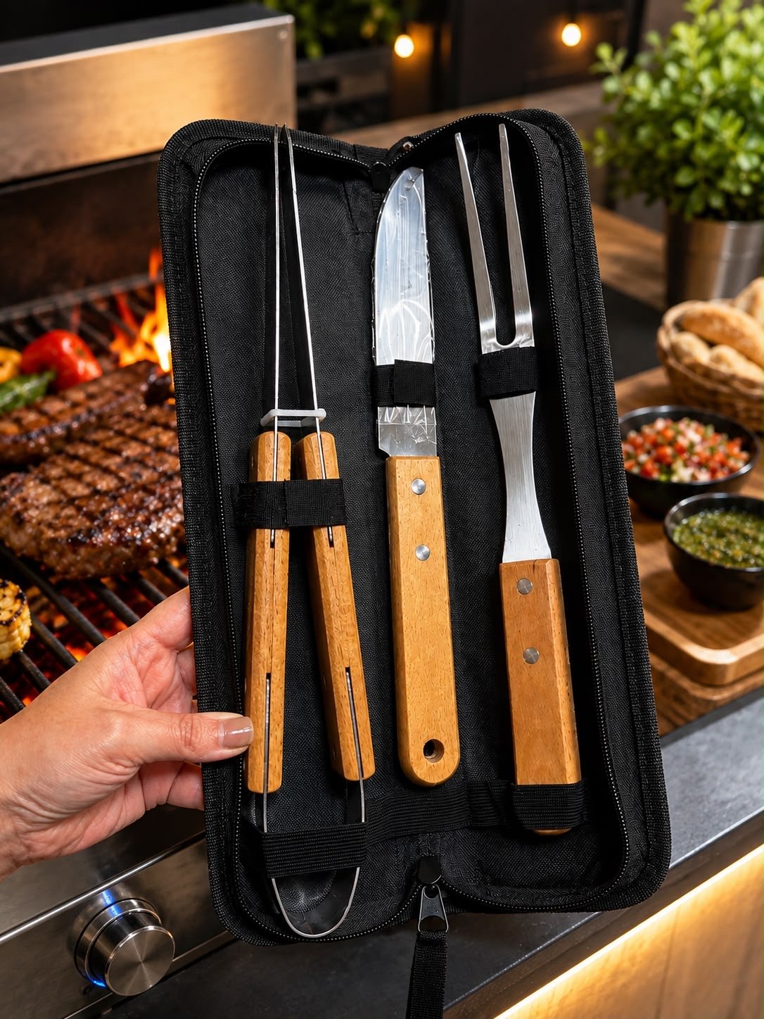 Set asador 3 piezas