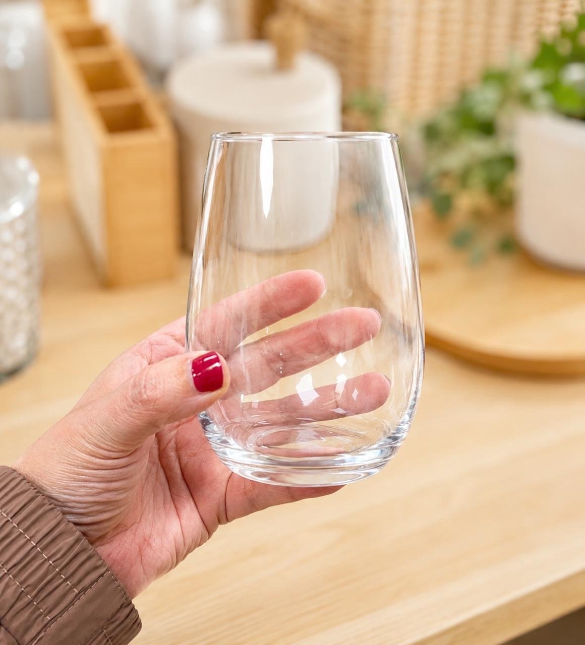 Vasos de vidrio bombé x6