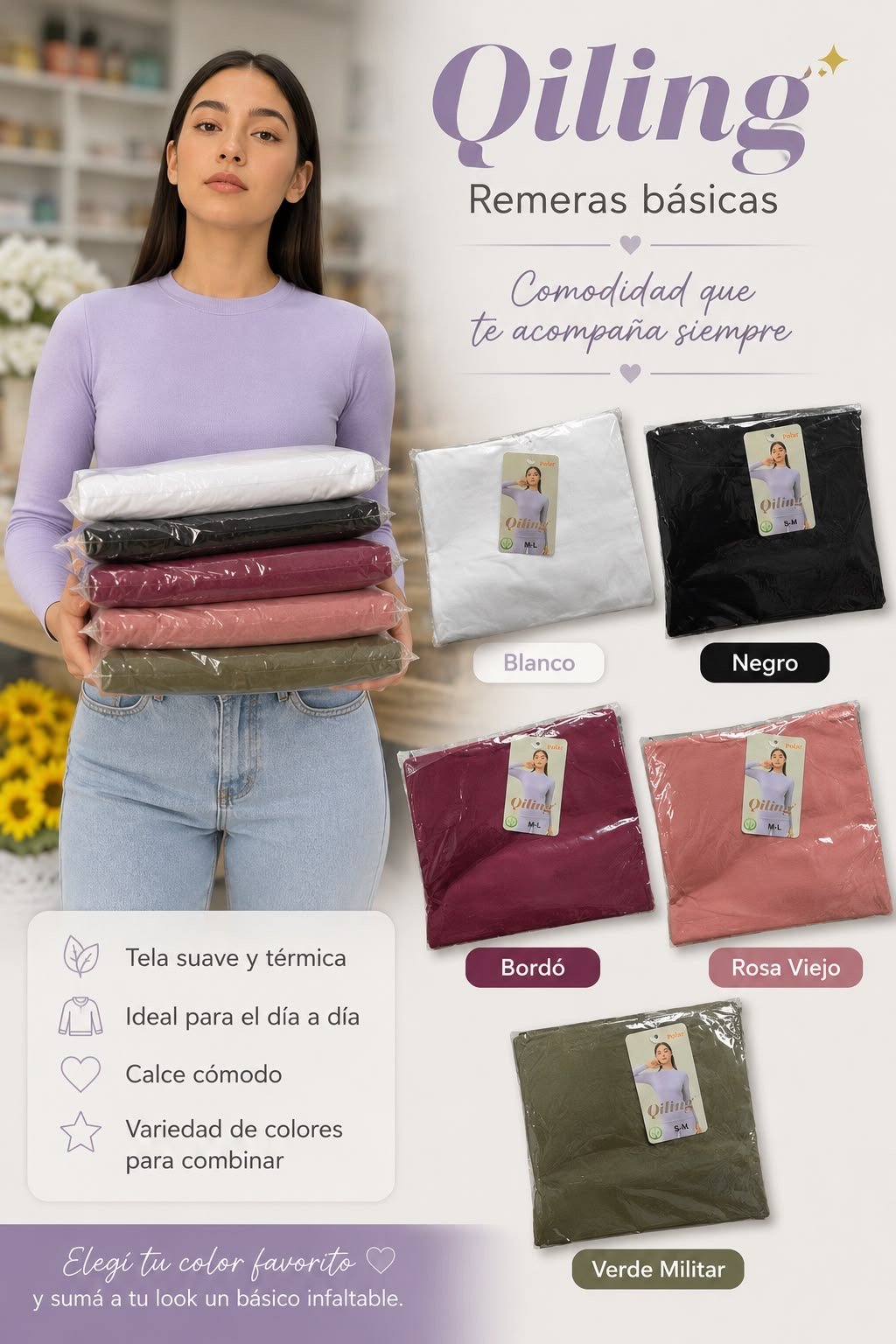 Camiseta térmica cuello alto